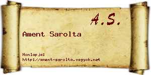 Ament Sarolta névjegykártya